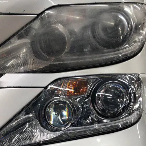 Headlight restoration before and after San Diego CA